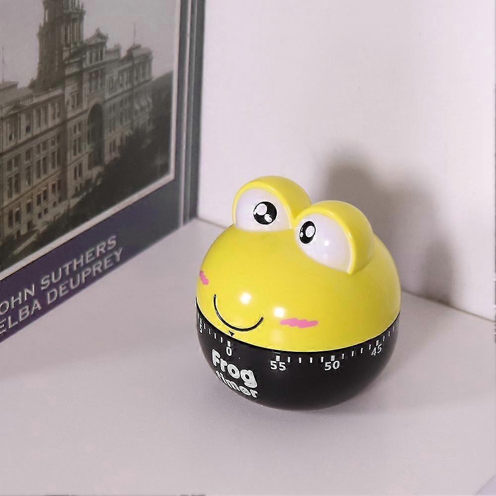 Cartoon Animal Shape Kitchen Timer Mechanical Clock for Cooking Timing Tool Yellow