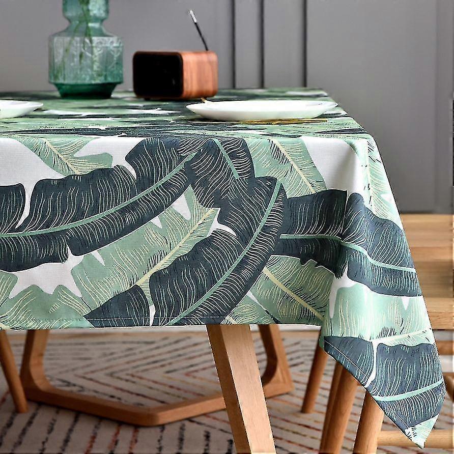 Tablecloths Banana Leaf Tablecloth For Kitchen Dining Table Cover Cafe Rectangular Tablecloth 100*130cm