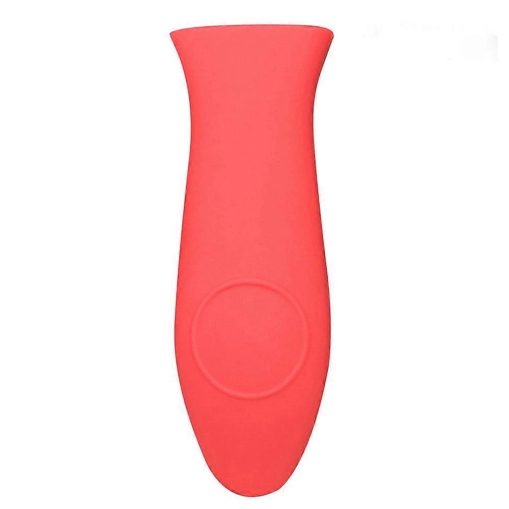 Silicone Hot Handle Holder - Red Cast Iron Handle Cover For A Variety Of Long Cookware Handles Including Most Cast Iron Skillets,Sleek Alternative To 