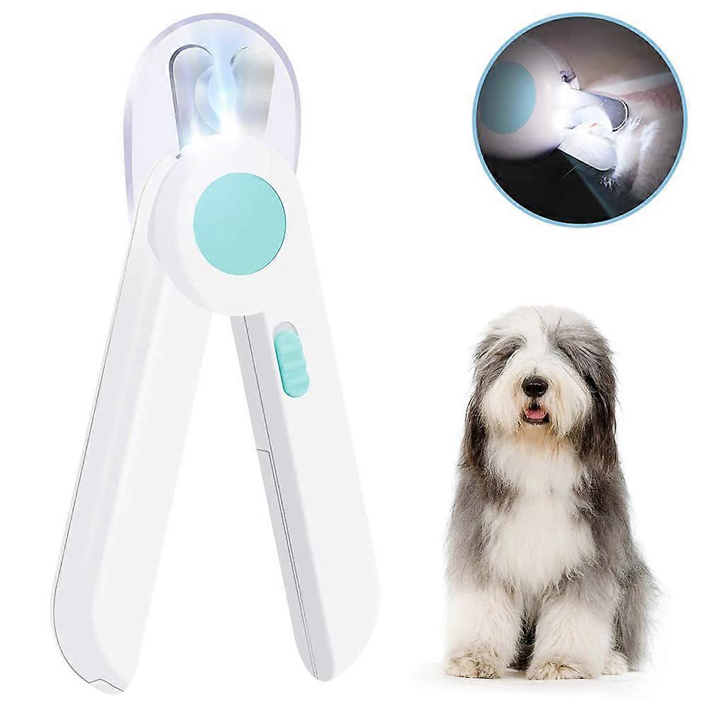 Blue Dog Cat Nail Clippers And Trimmer,Pet Nail Clippers With Led Light To Avoid Over-Cutting Nails,Free Nail File And Razor Sharp Blade,Professional 