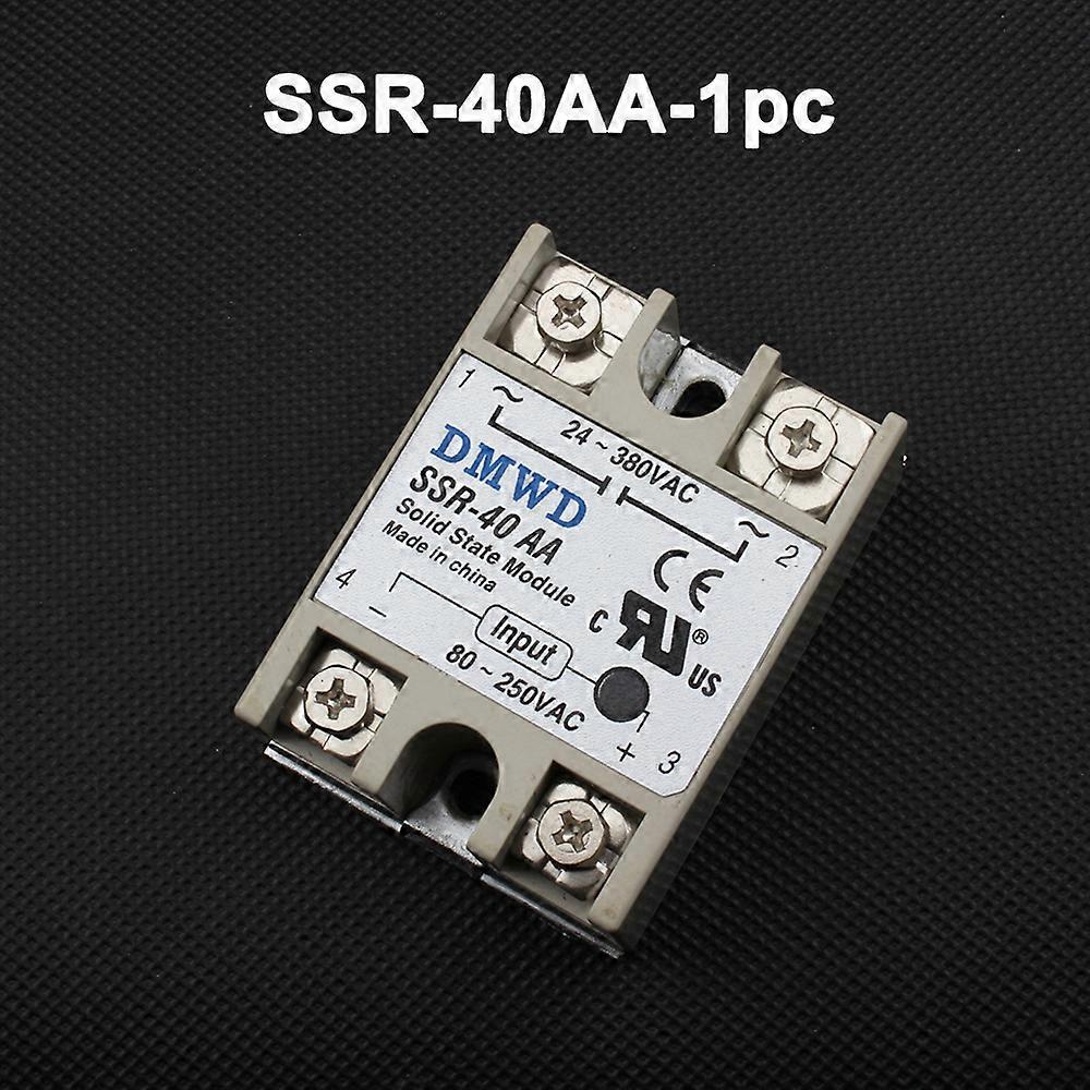 1pc Relais statique industriel SSR-40DA SSR-40AA SSR-40DD 40A Module de relais statique pour le contrôle de la température PID