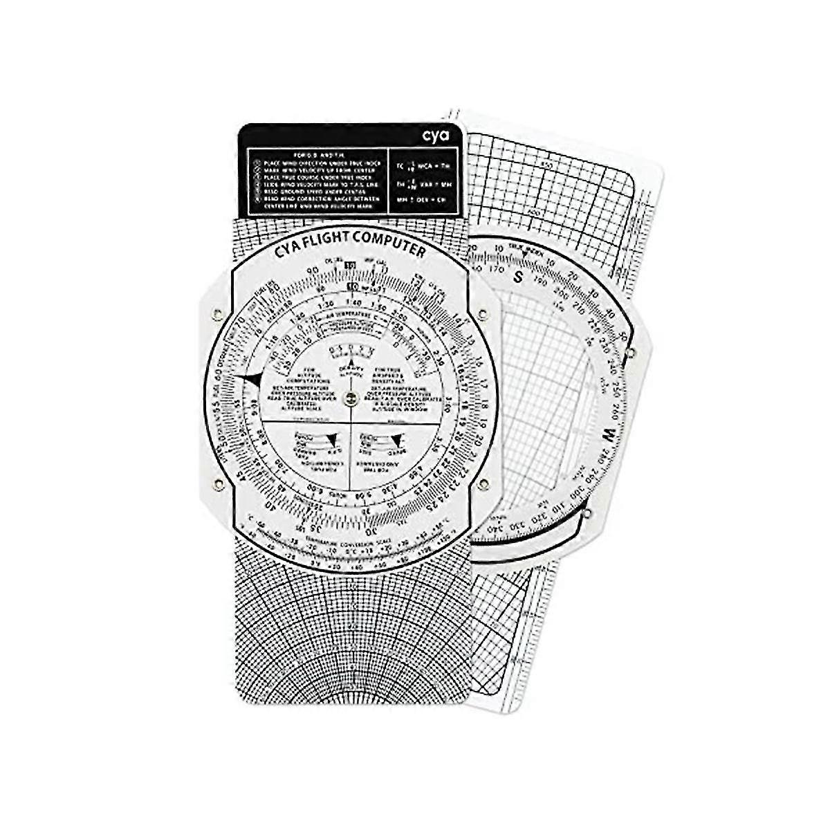 E6B Plastic Flight Computer, Patented Aviation Pilot Flight Computer Calculator Standard Flight Tra