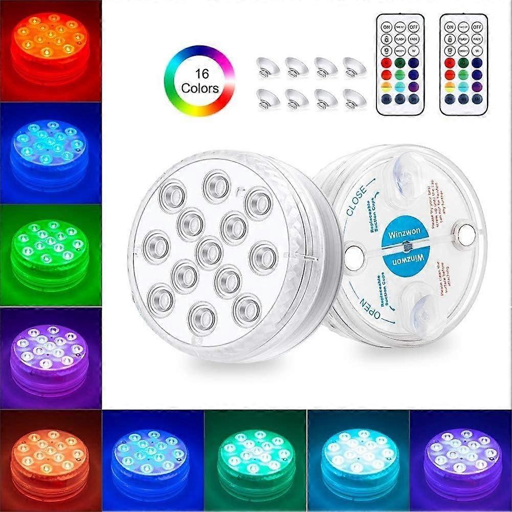 Waterproof LED Submersible Light, IP68 Multi-Color Underwater Pool Lights with Remote Control