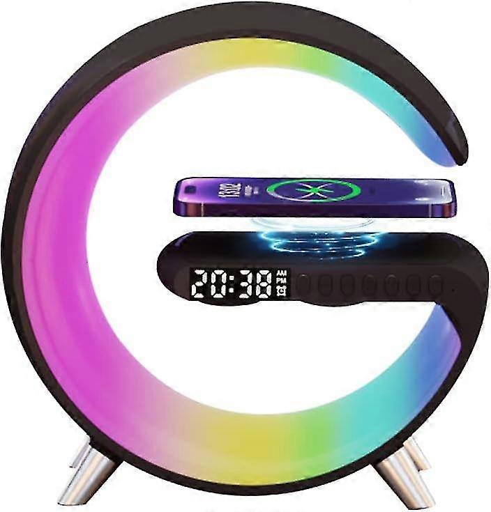 Pet Led Night Light Smart Atmosphere Light Bluetooth Speaker Wireless Charger Bedside Lamp Sunrise Wake Up Lamp Pole Lamp Alarm Clock App Control Wire