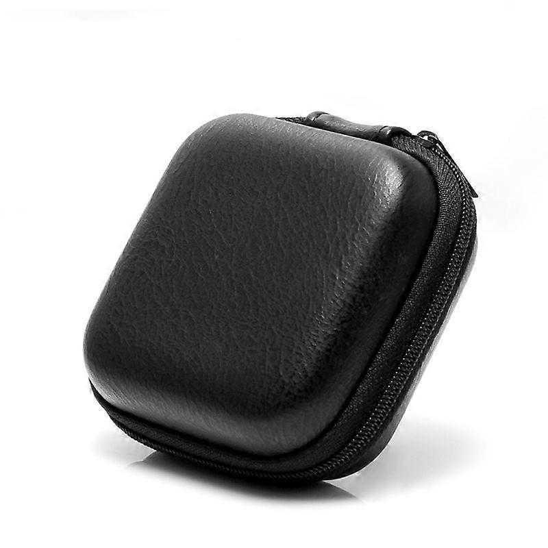 USB Data Cable Storage Bag Leather Earphone Headset Cover Protector Mini Portable Zipper Headphone Case Earbuds Pouch Box Organi