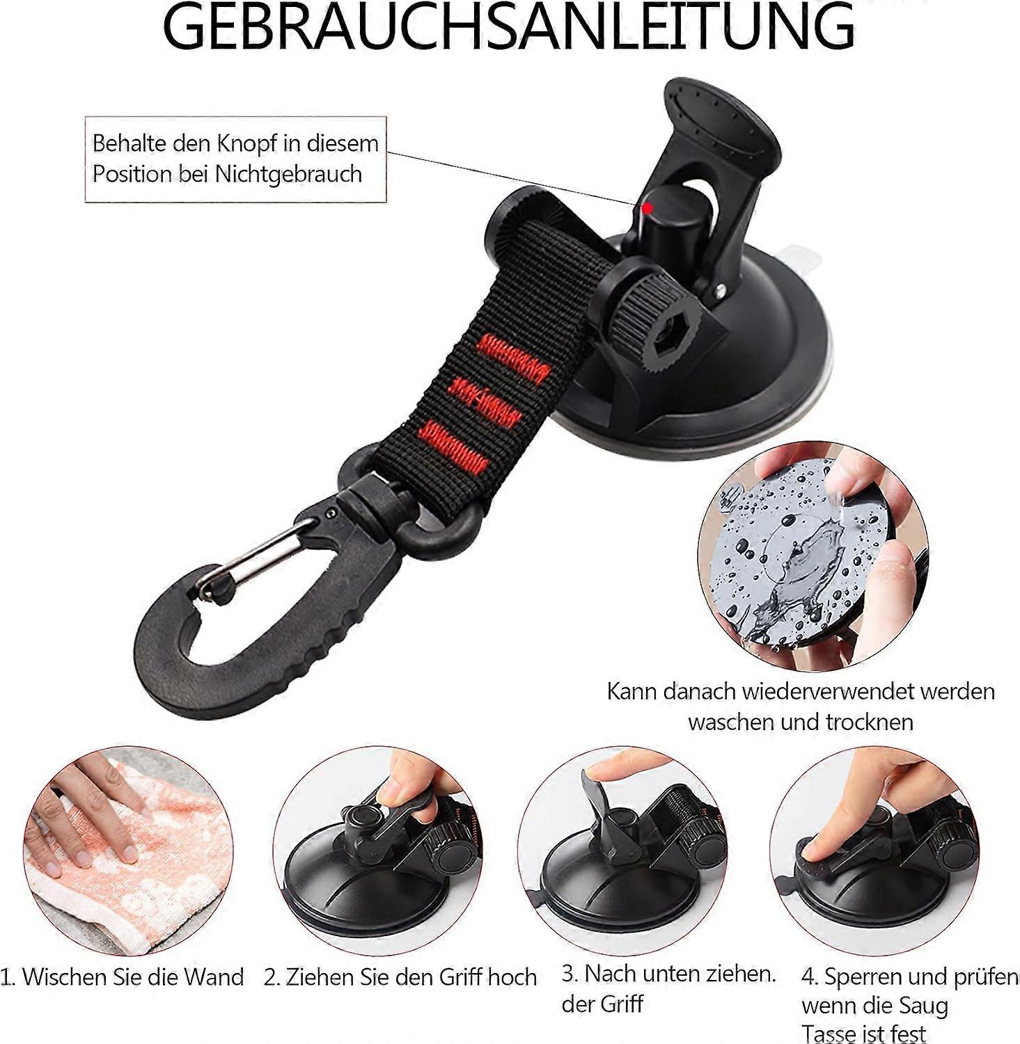 10 Ventouses Suction Cup Filetées 4,5cm Avec 2 Élastiques - Idéales Camping, Auvent, Voiture Et Fenêtre