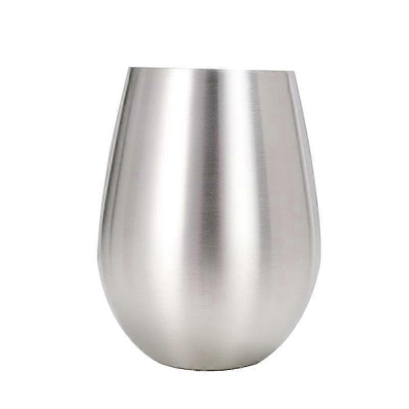 Stainless Steel Wine Glasses 2pcs, Silver)