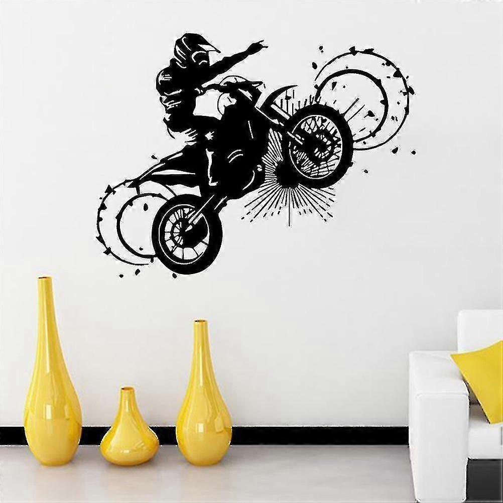 HMWY-Racing Adesivi murali murale casa decalcomanie moto pilota rimovibile 57x74cm