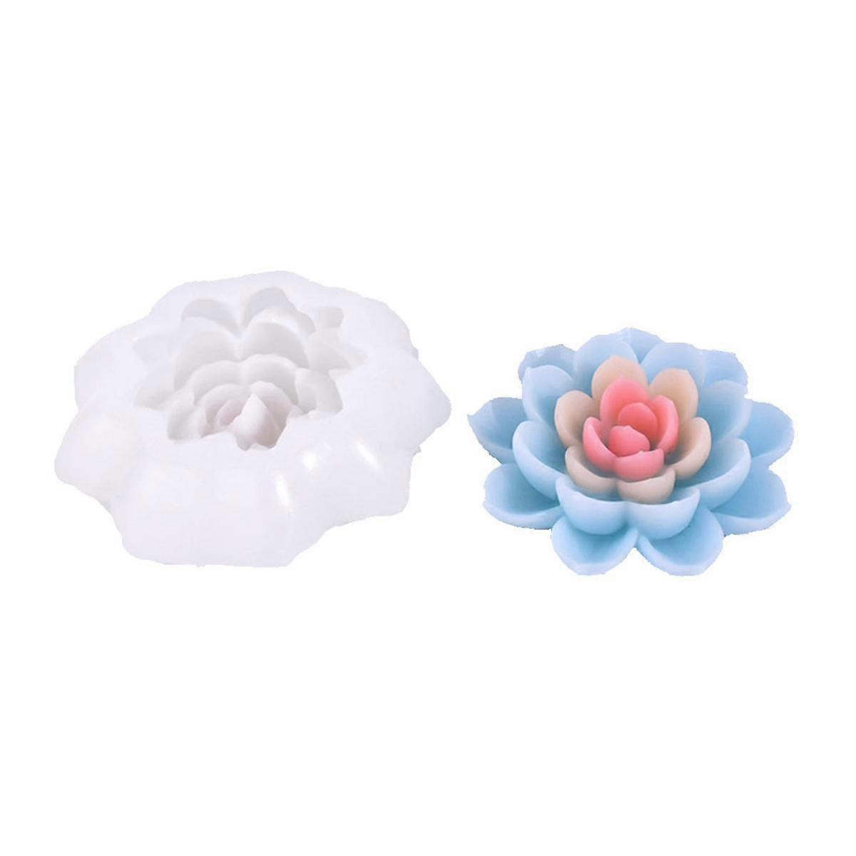 Simulation Lotus Candle Silicone Mold Blossom Flower Soap Fragrance Ornaments Making Chocolate Cake