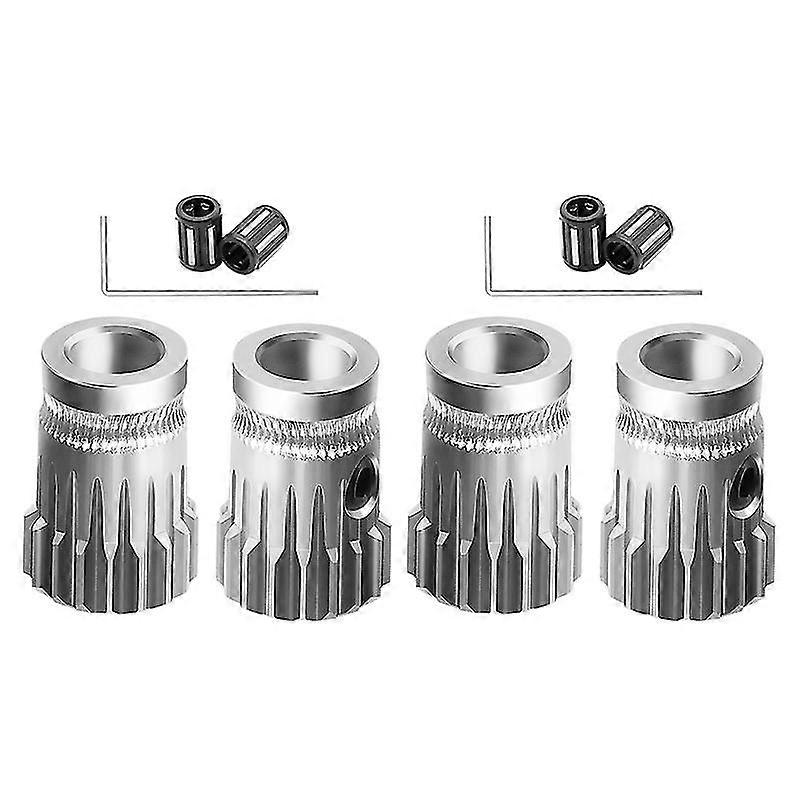 2 Sets Upgrade 3d Printer Mk8 Drivegears Extrusion Wheels Drive Gear Sets