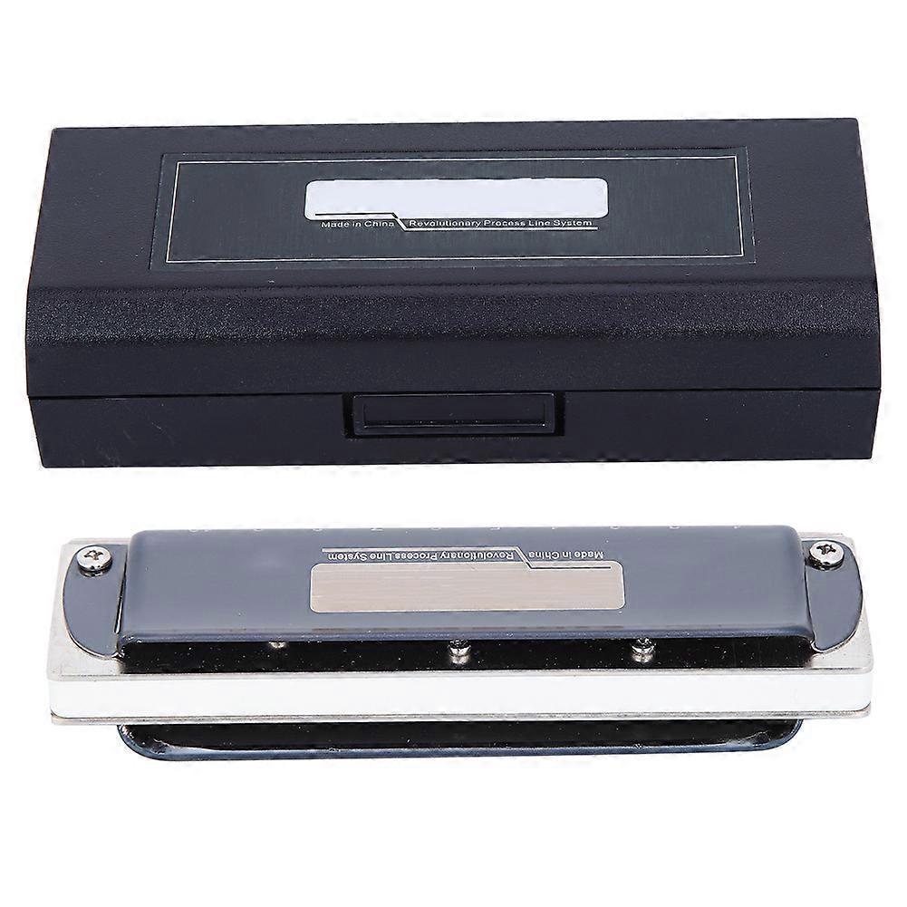 10Hole Harmonica Blues C Key Harp Wind Musical Instrument Beginner Practice KS10BHWhite