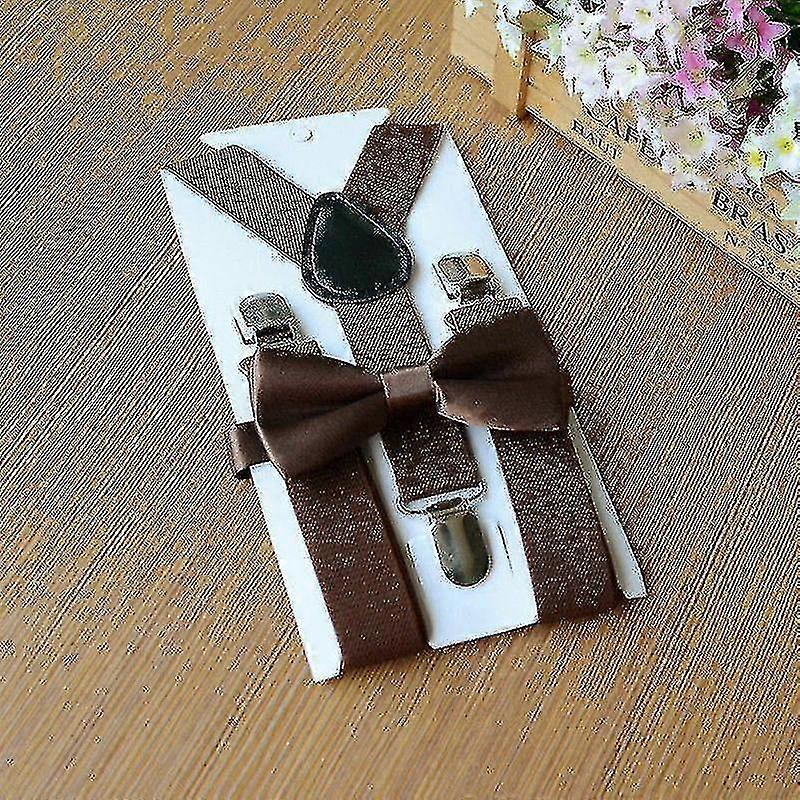Adjable Suspender And Bow Tie Set