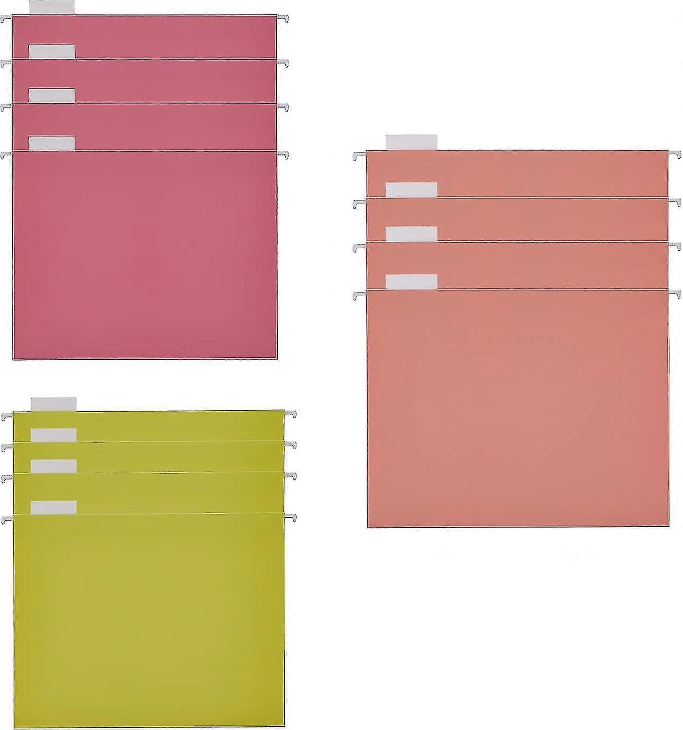 12 Pack Hanging File Folders Filing Cabinet Organizer Letter Size 1/5 Cut Adjustable Tabs Decorative For Home Office School Classroom,marbleu2026