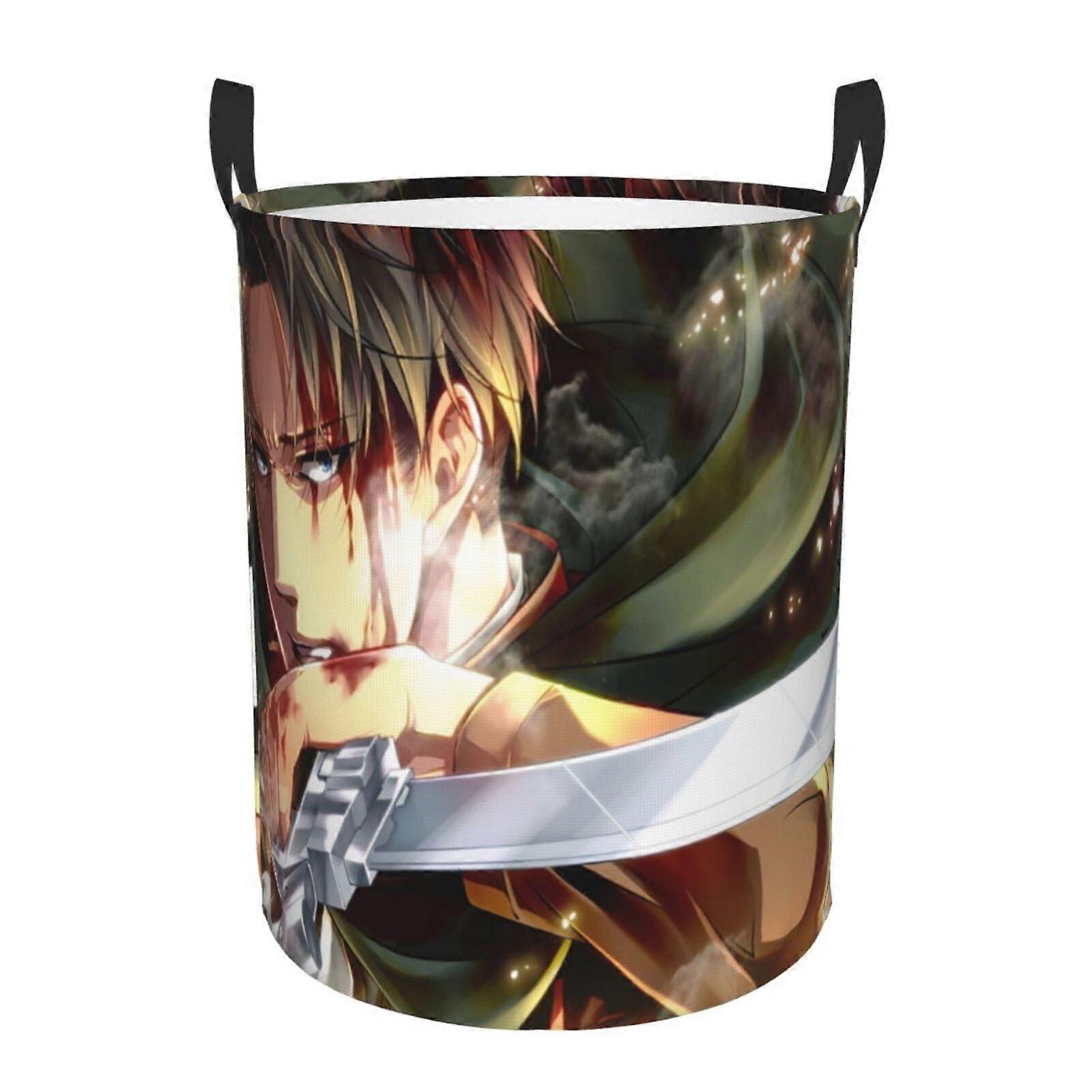 Attack On Titan Wäschekorb, zusammenklappbarer Wäschekorb, Schmutzwäschekorb, wasserdichter Wäschekorb, faltbarer Waschkorb SYS25816