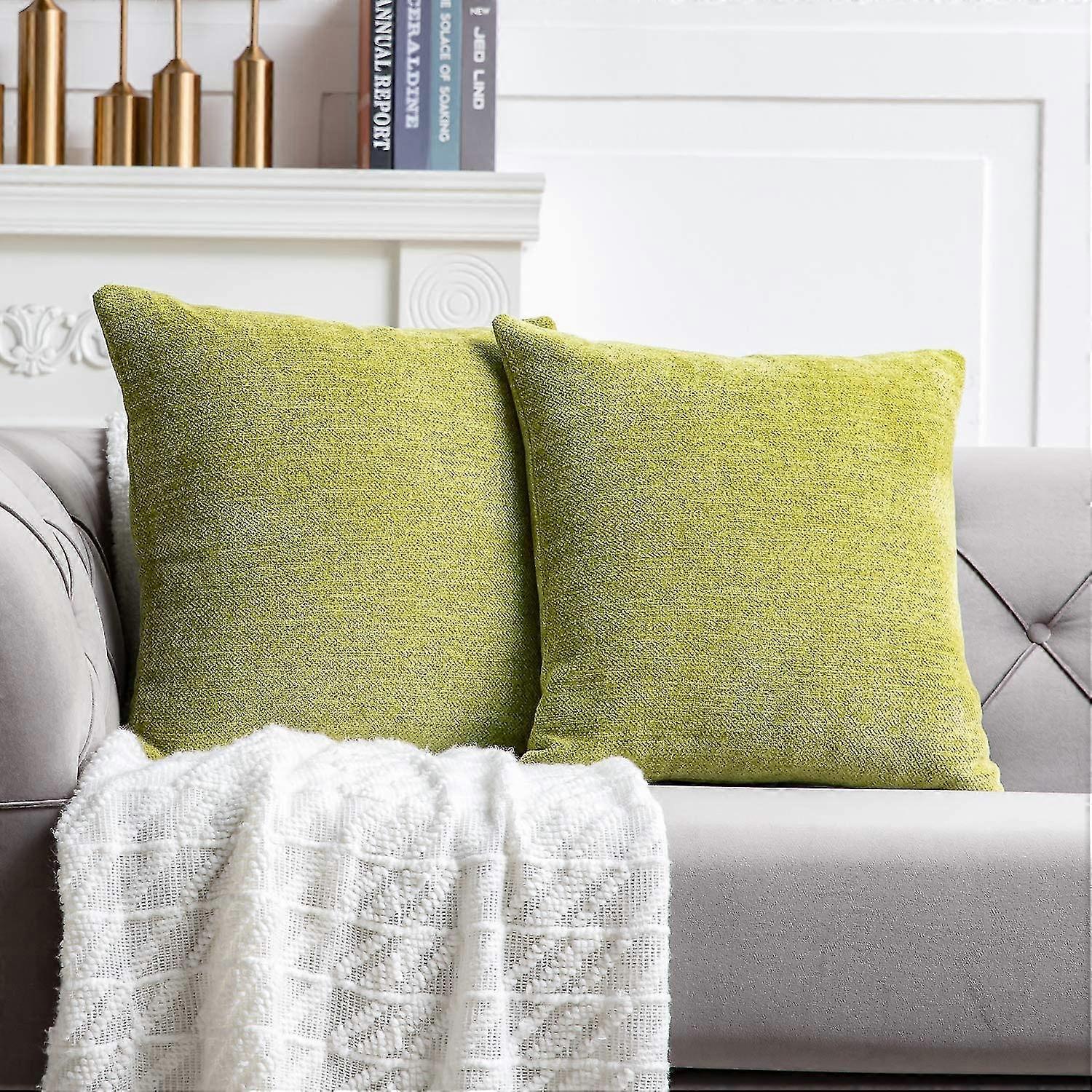 Chartruse Green Pillow Cobre conjunto de 20x20 polegadas de 2