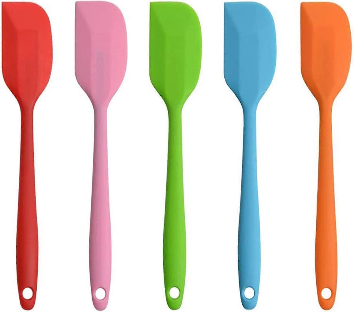 Yaju Multicolor Heat Resistant Silicone Spatula - 500f Heat Resistant Seamless Rubber Spatulas Butter Spatula, Kitchen Spatulas Silicone Spatula Set