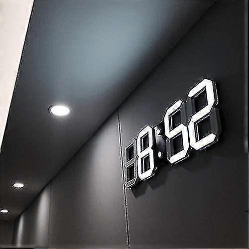 3d Led Wall Clock, Modern Digital Alarm Clock For Home, Kitchen, Office