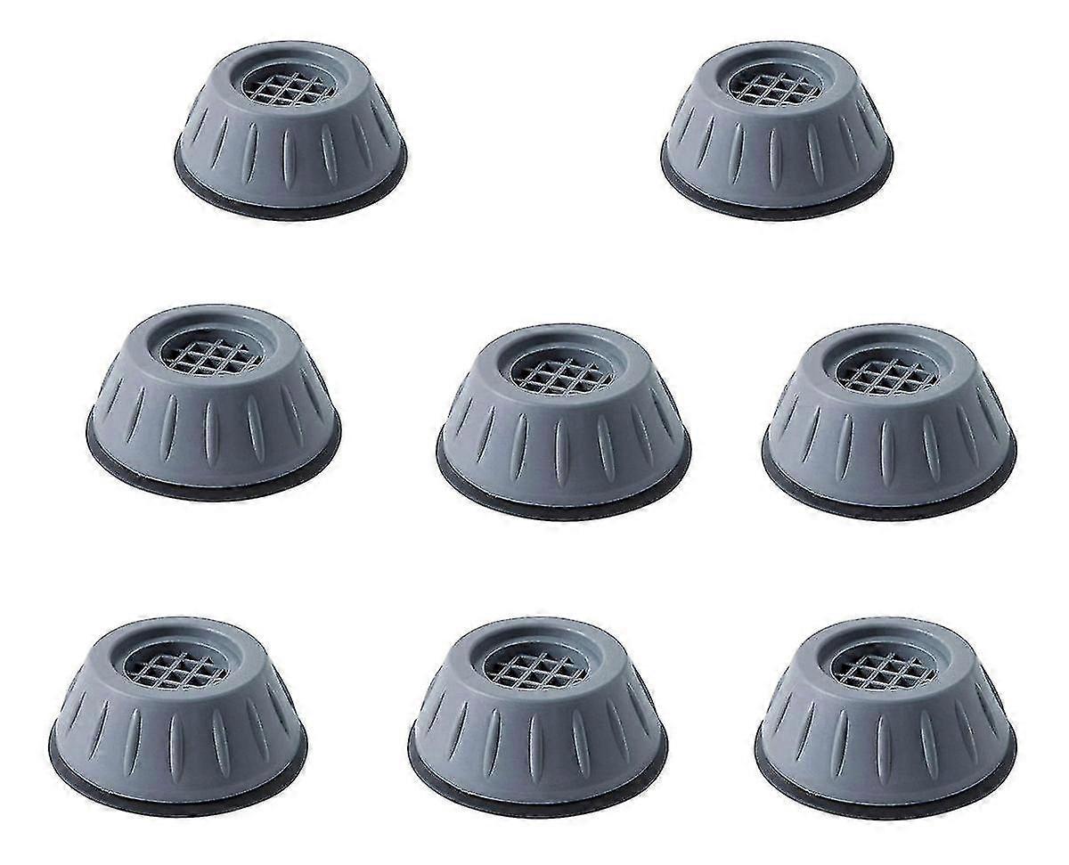 Anti-slip Base And Shock Absorber For Washing Machine Washing Machine Feet Shock-absorbing And Anti-slip Mats Rubber Base (grey) (8pcs)