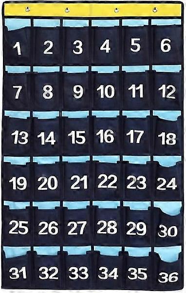 Numbered Classroom Pocket Chart for Cell Phones and Calculators
