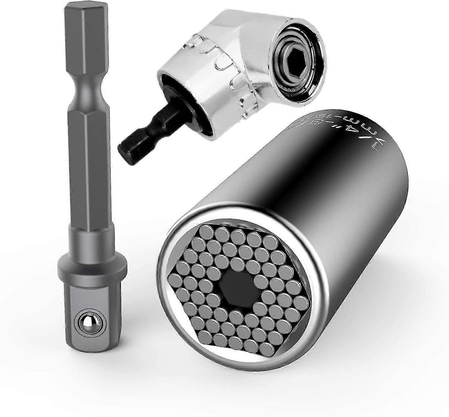 Socket Wrench Universal Wrench Universal Nut Universal Socket Wrench 7-19mm Multi-function Hand Tools With 105 Screwdriver Attachment Adapter Repair T