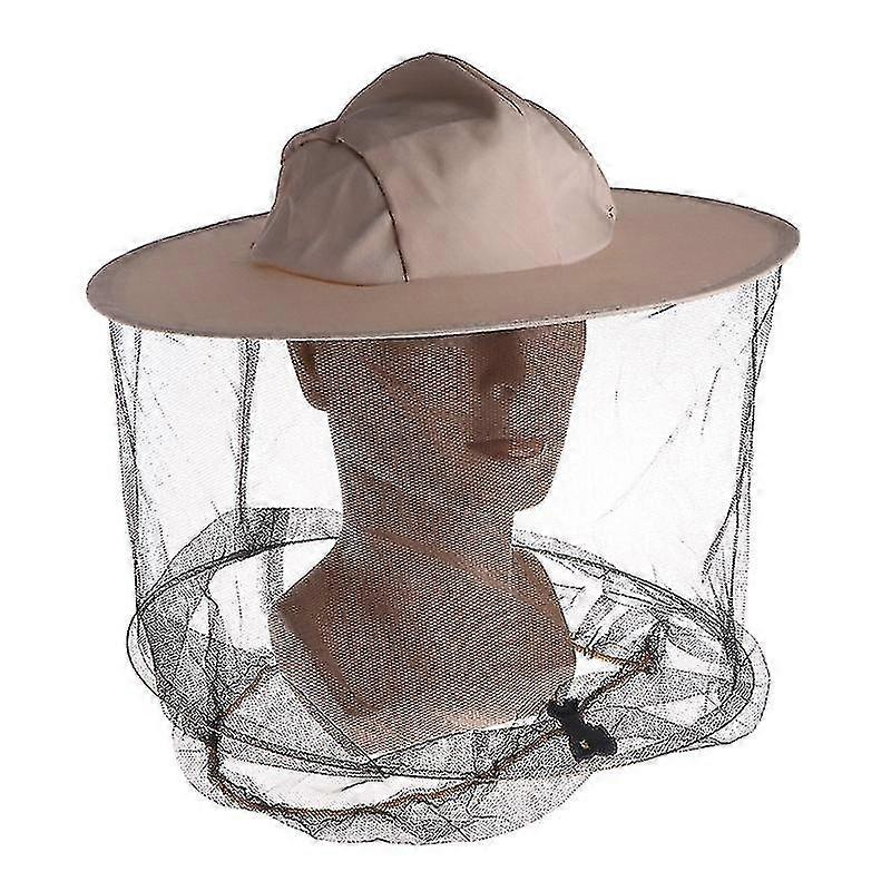 Bee Hat Beekeeping Denim Net Head Face Protector Cap Mosquitoes Outdoor Camping