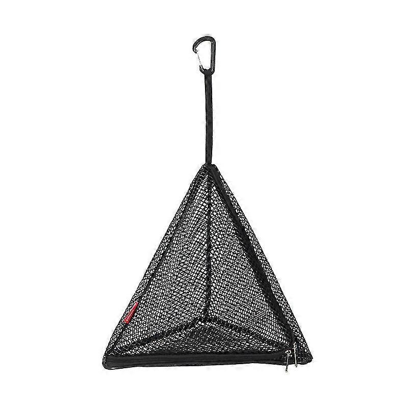 Outdoor Triangular Foldable Storage Net, Camping Hanging Net Storage Basket, Black