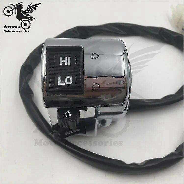 1 pair sliver motorcycle switch universal 25mm 1'' motorbike Handlebar Switch Control button headlight turn Signal light Horn