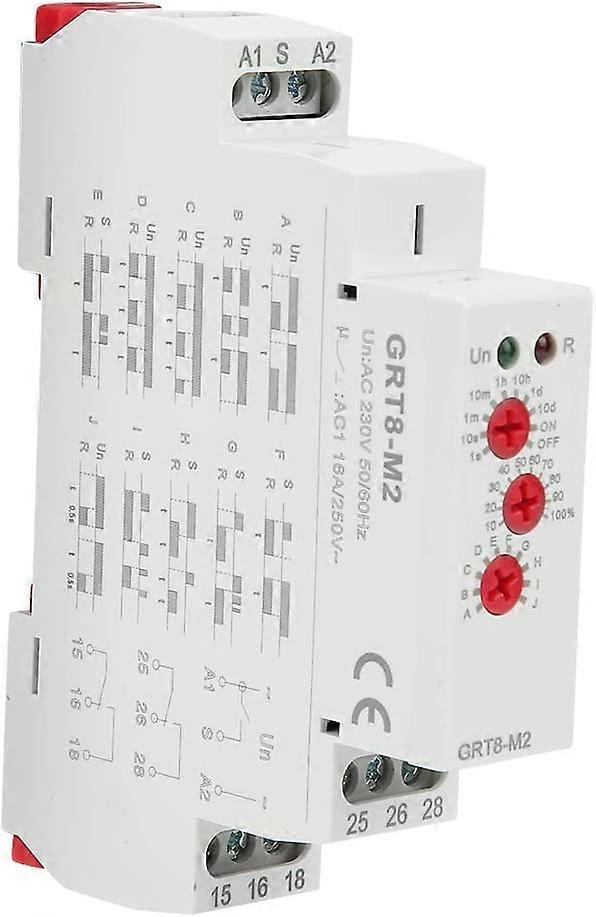 GRT8-M2 AC 220V 10 Function Multifunction Timer Relay for DIN Rail Mounting