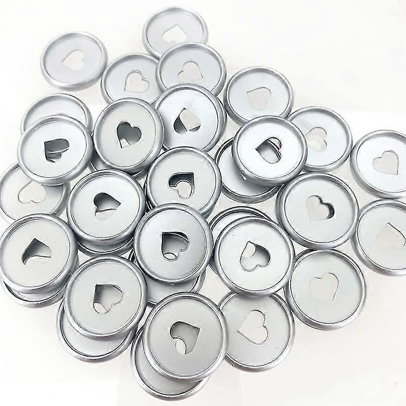 100-pack Disc Binding Book Disc Binding Expanded Plastic Heart Binder Ring, (silver 24mm)