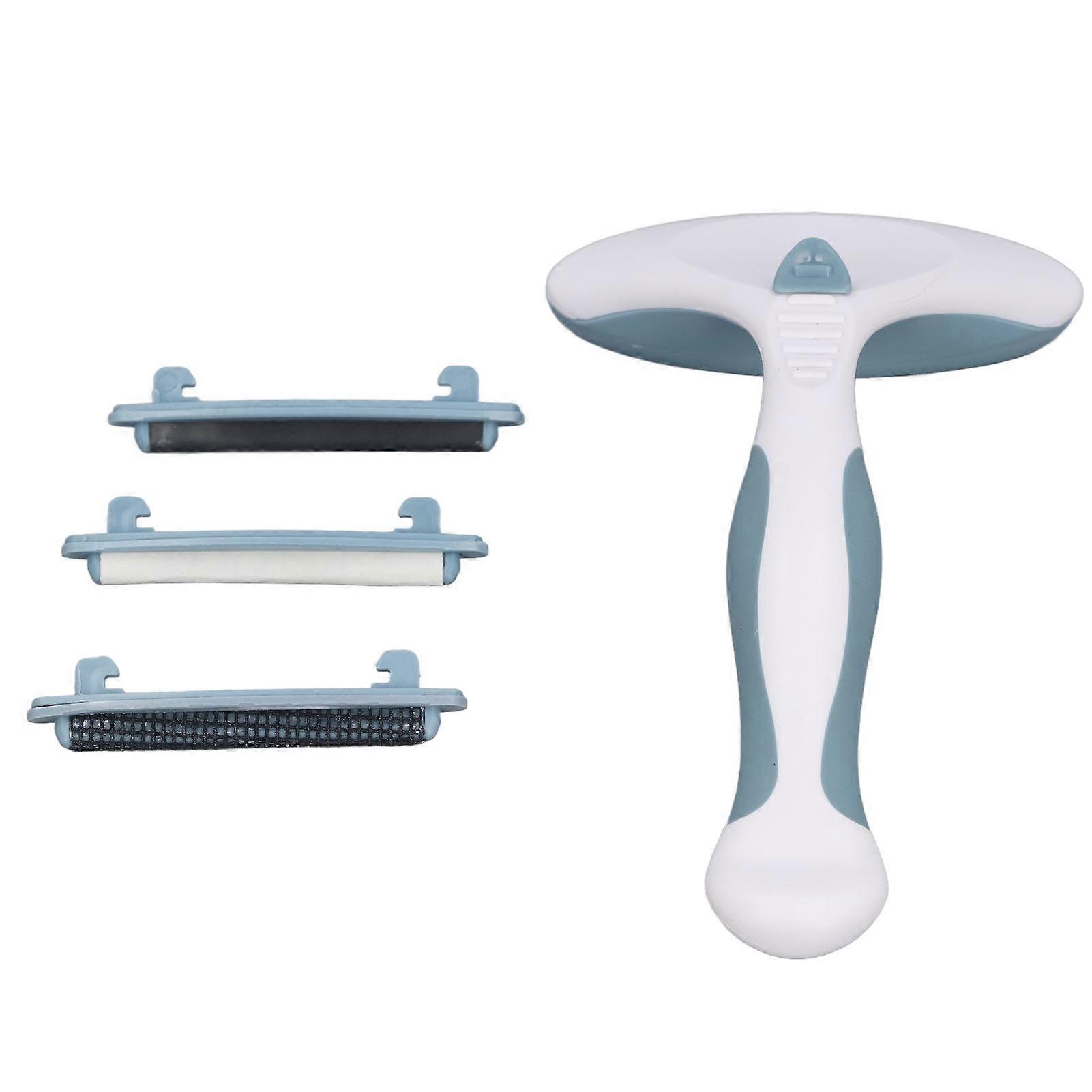No Battery Fabric Shaver Lint Brush Quick Release Button Manual Fuzz Remover for Clothing with 3pcs Replaceable Heads