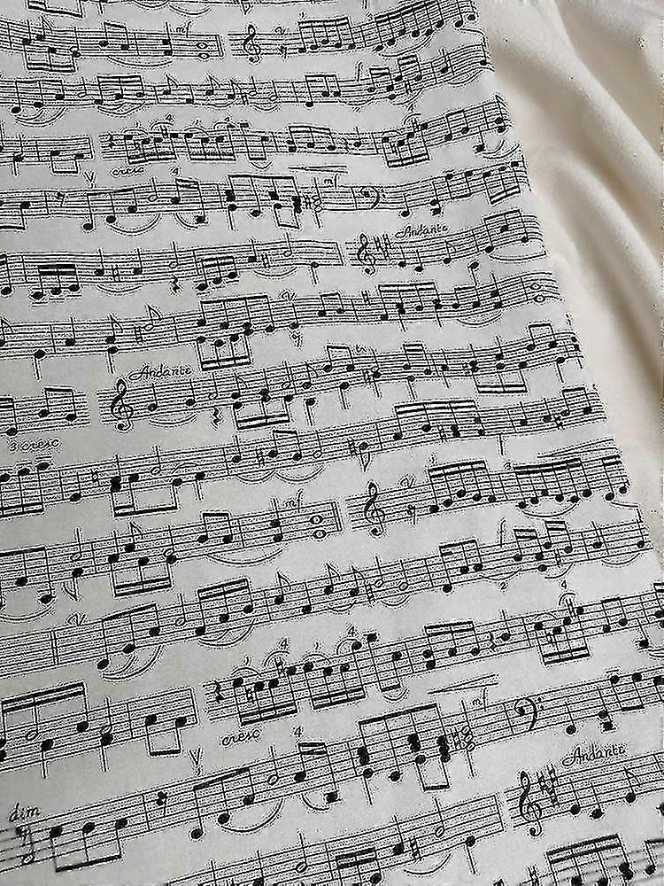 Musiktema tryckt 100% bomullstyg