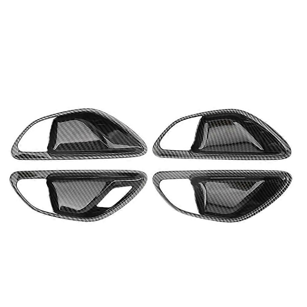 Carbon Fiber Car Door Handle Bowl Cover Trim for C E GLC Class W205 X253 GLC260L E3000L C200L 15-21
