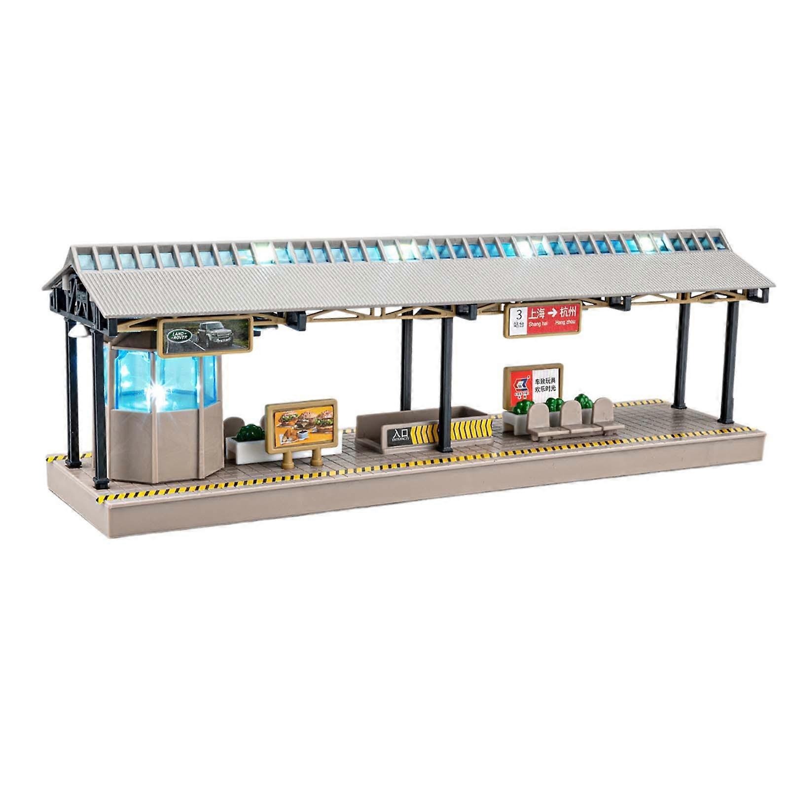 Togstasjon Plattform Modellsamling med tilbehør til bursdagsgave