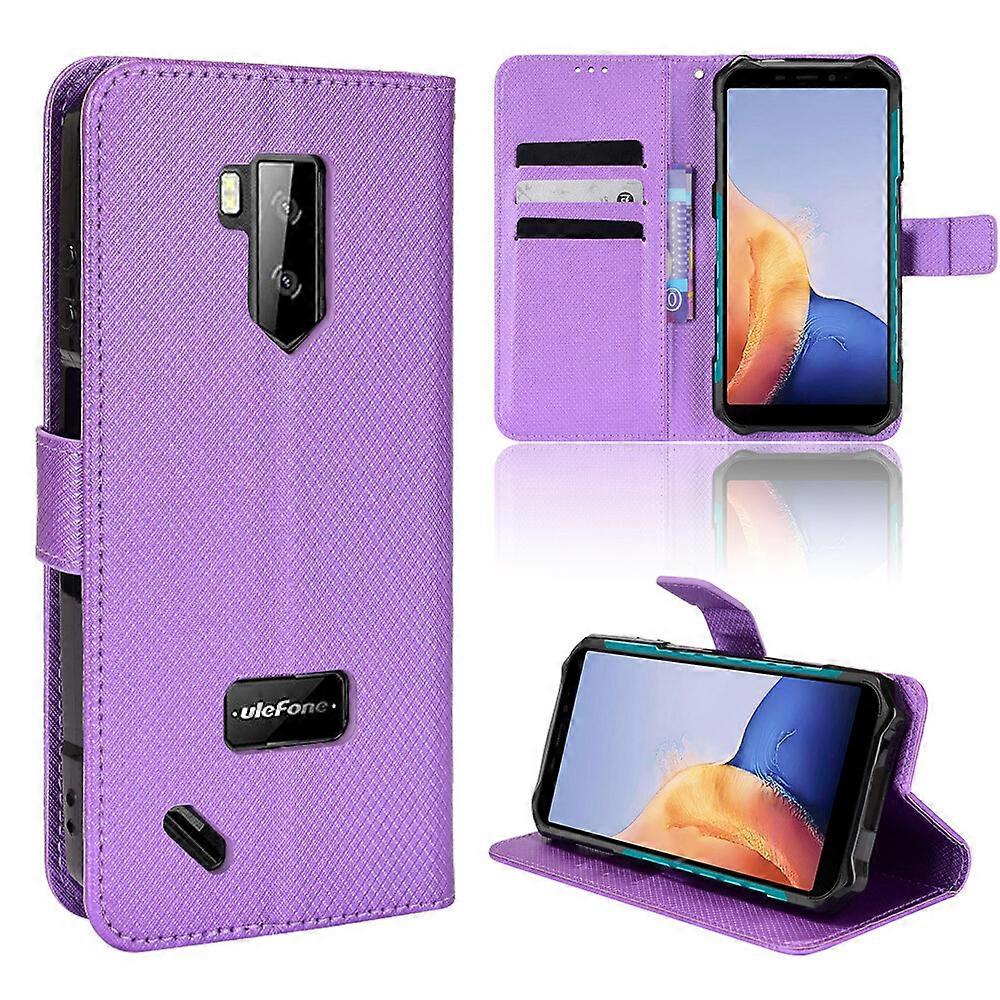 Compatible with Ulefone Armor X9 Wallet Case Diamond Pattern Pu Leather Cover With Magnetic Closure Card Slots