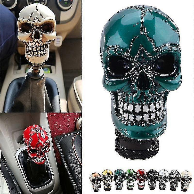 Skull Gear Shift Knob Universal Manual Shifter Lever Handle Alien Head Buck Teeth