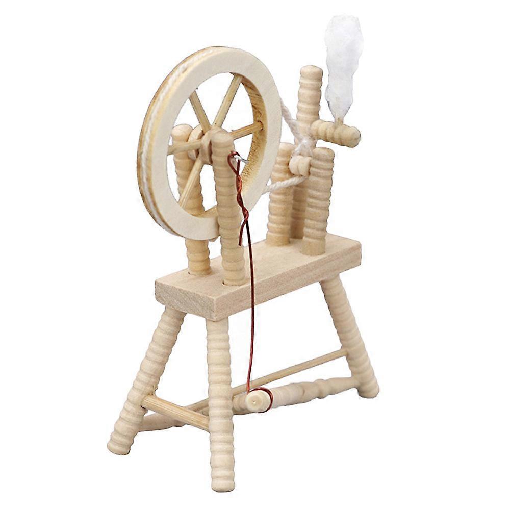 1Pc Miniature Old-fashioned Hand Reeling Machine Model Mini House Adornment