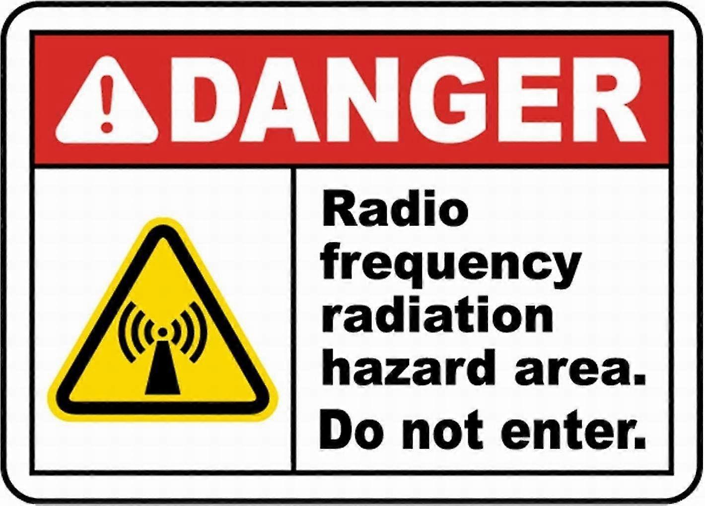Perigo Rf Radiação Área de Perigo Sinal de Estanho Sinal Decor 8x12 polegadas OU 12x16 polegadas Aviso Sinal Modo 3627