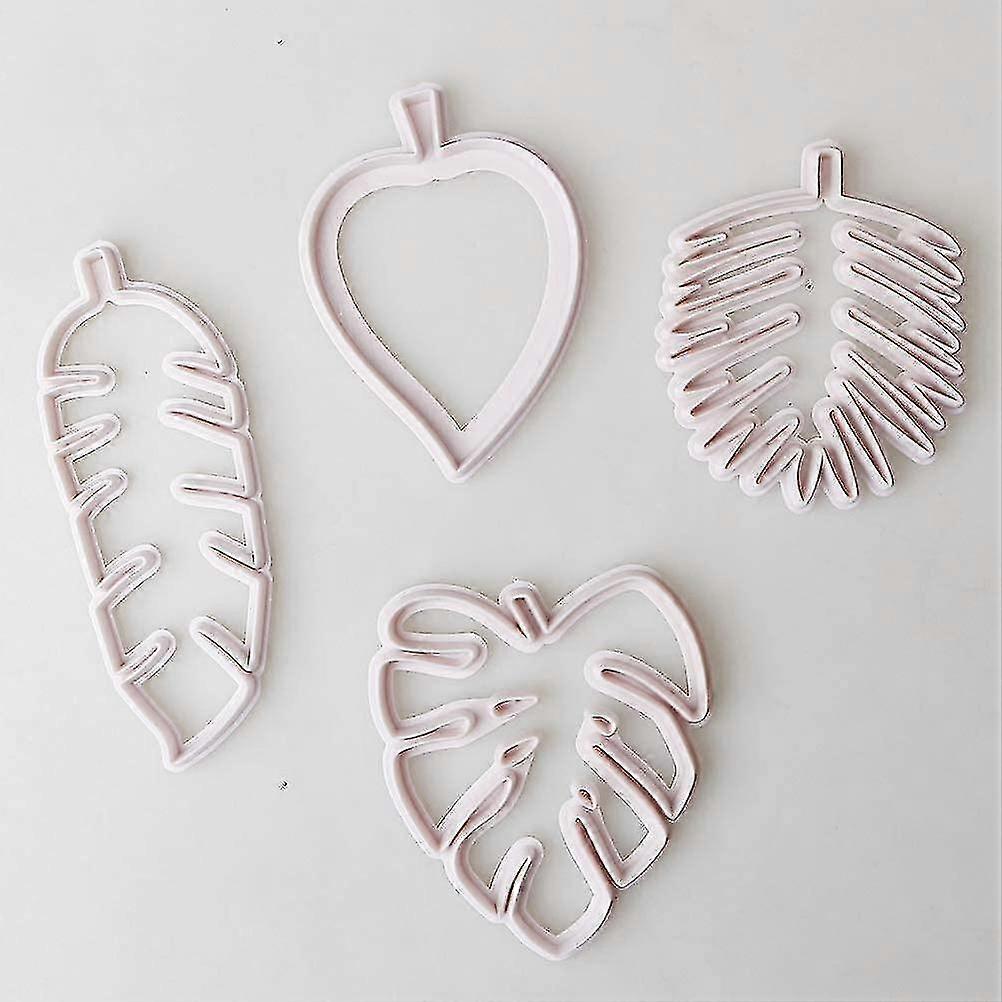 4 Pcs Cookie Cutters, Tropical Leaf Cookie Leaf For Decorative Baking Tools