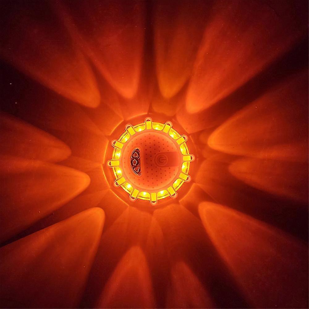 Yuanjoy 6 Stück LED Warnleuchten Mit Magnet & Haken – 9 Lichtmodi, IP65 Wasserdicht, Für Auto, LKW & Boot