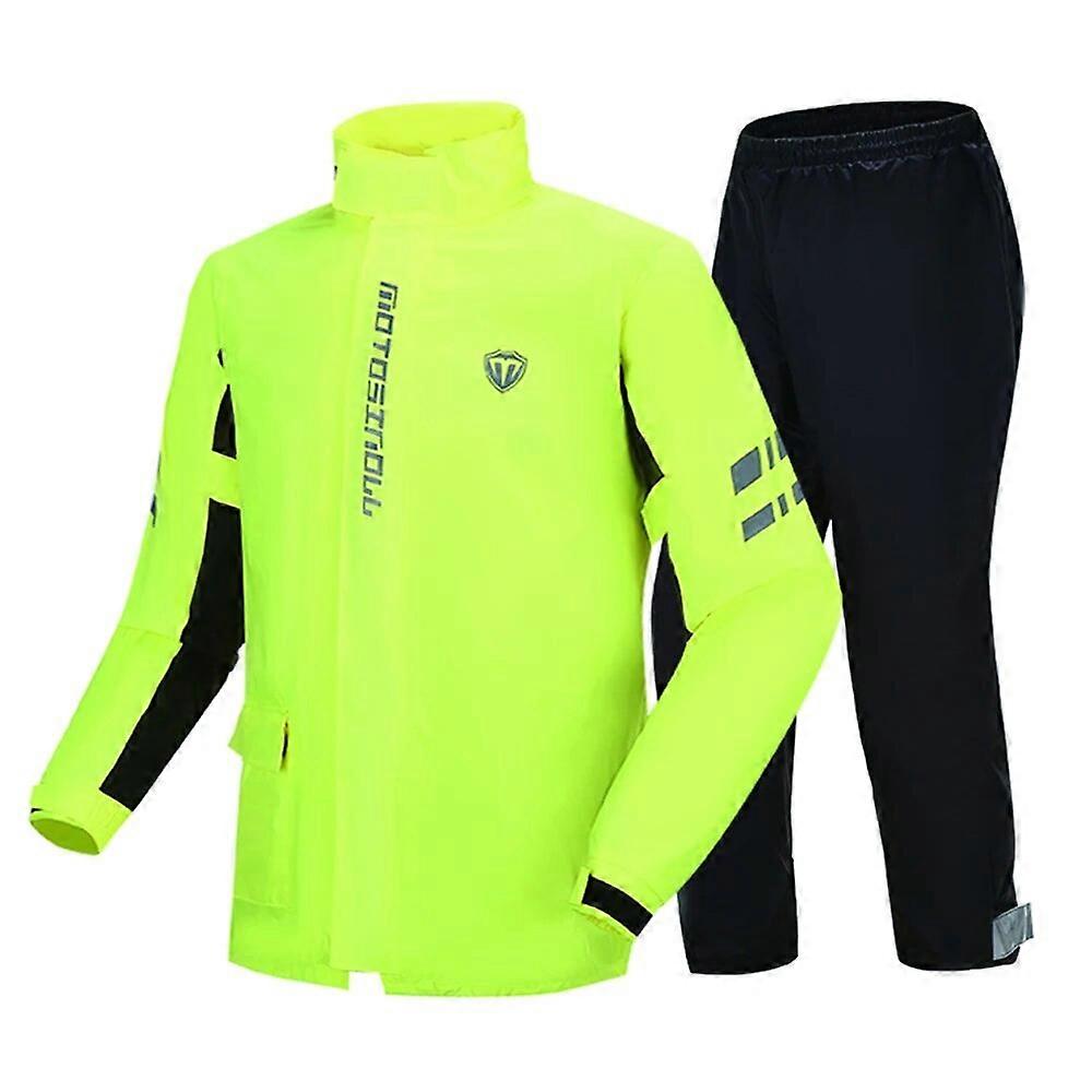 Redkid Raincoat Top And Bottom Set Men Reflective Waterproof Biker Rain Cover Outdoor Rain Suit For