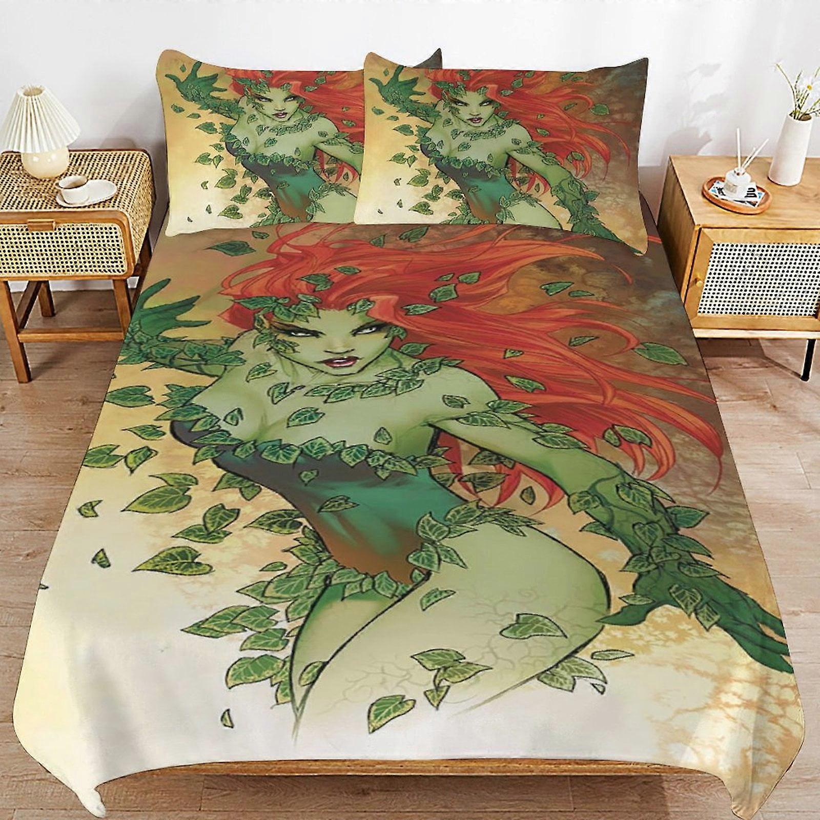 طقم الفراش NK430 أطقم فراش اللبلاب السام غطاء لحاف فائق النعومة صديق للبشرة 3 قطع ، طقم سرير بغطاء معزي لطيف PC430