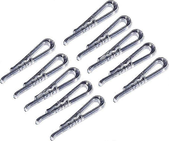 100 Pieces U Shape Clear Durable Plastic Alligator Clips Shirts Folding Ties Socks Pants Hold Garments in Place