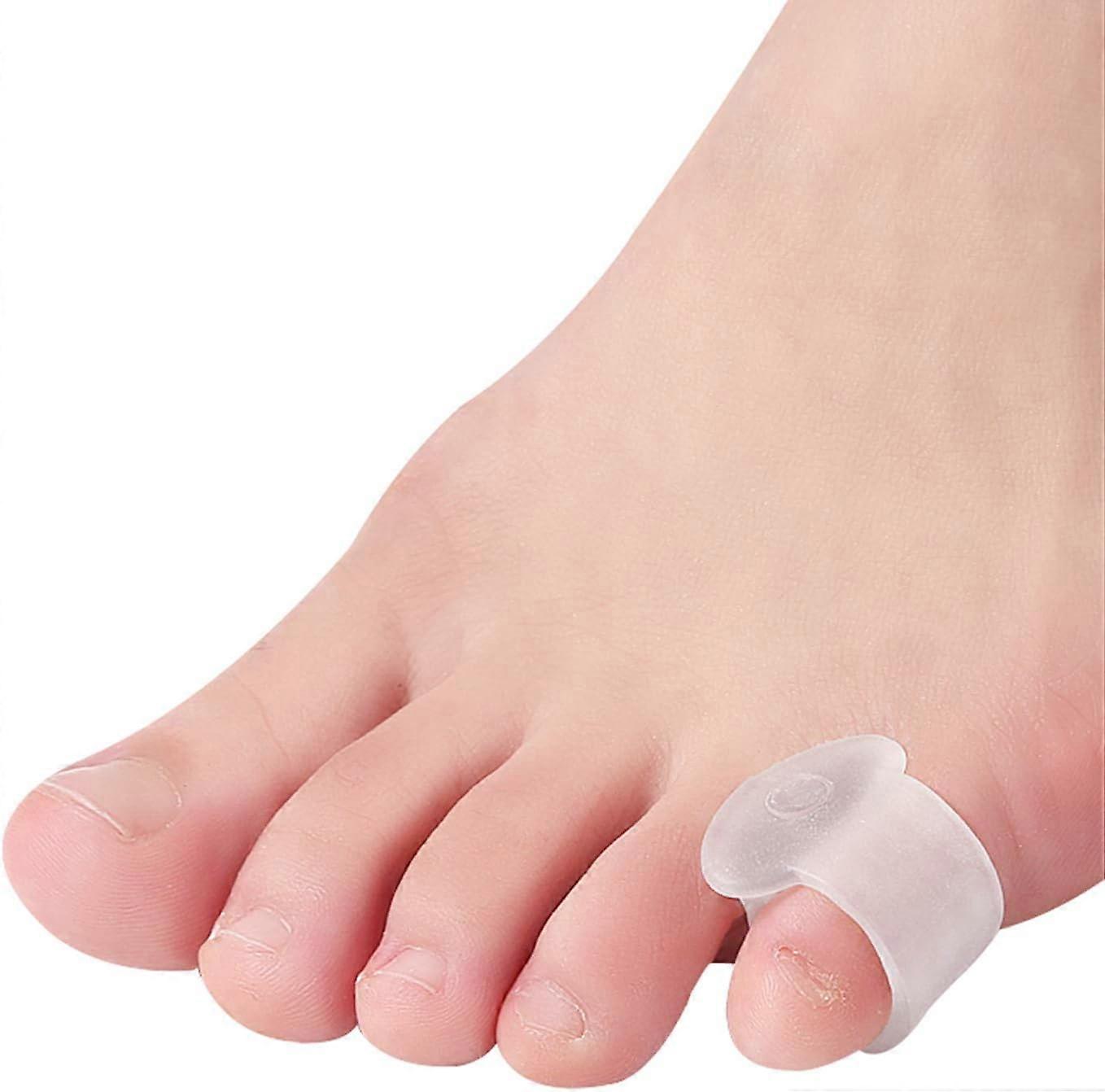 Gel Toe Separators, Pinky Toe Protector Spreader Small Silicone Toe Spacers, Cushions For Curled Overlapping Separate Toe Correct