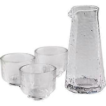Japanese Sake Set - Glass Decanter with 3 Cups
