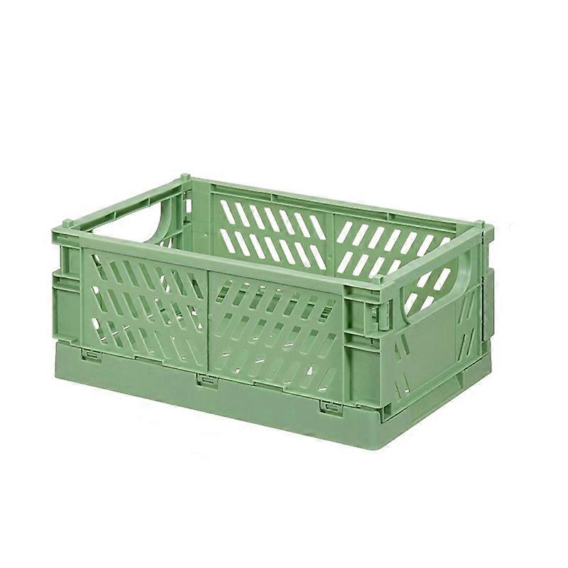 Folding Stackable Storage Basket Small Green