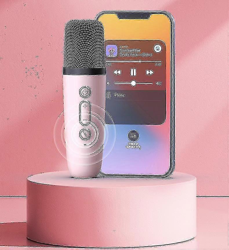 Portable Karaoke Machine Bluetooth Speaker With 2 Wireless Mic For Kids Adults