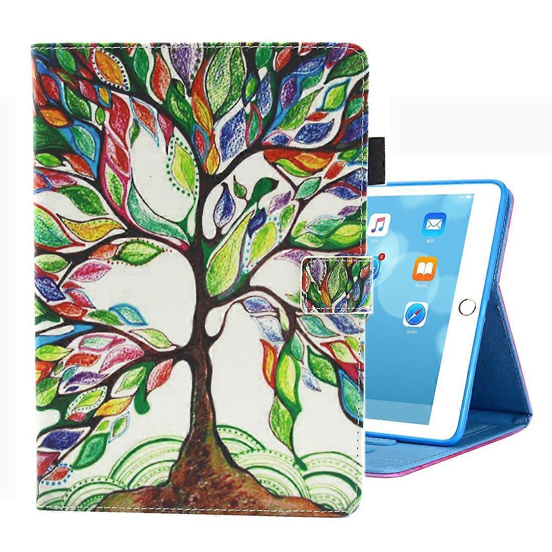 Étui à rabat horizontal en cuir avec support pour iPad 10.2 2021/2020/2019, motif dessin coloré