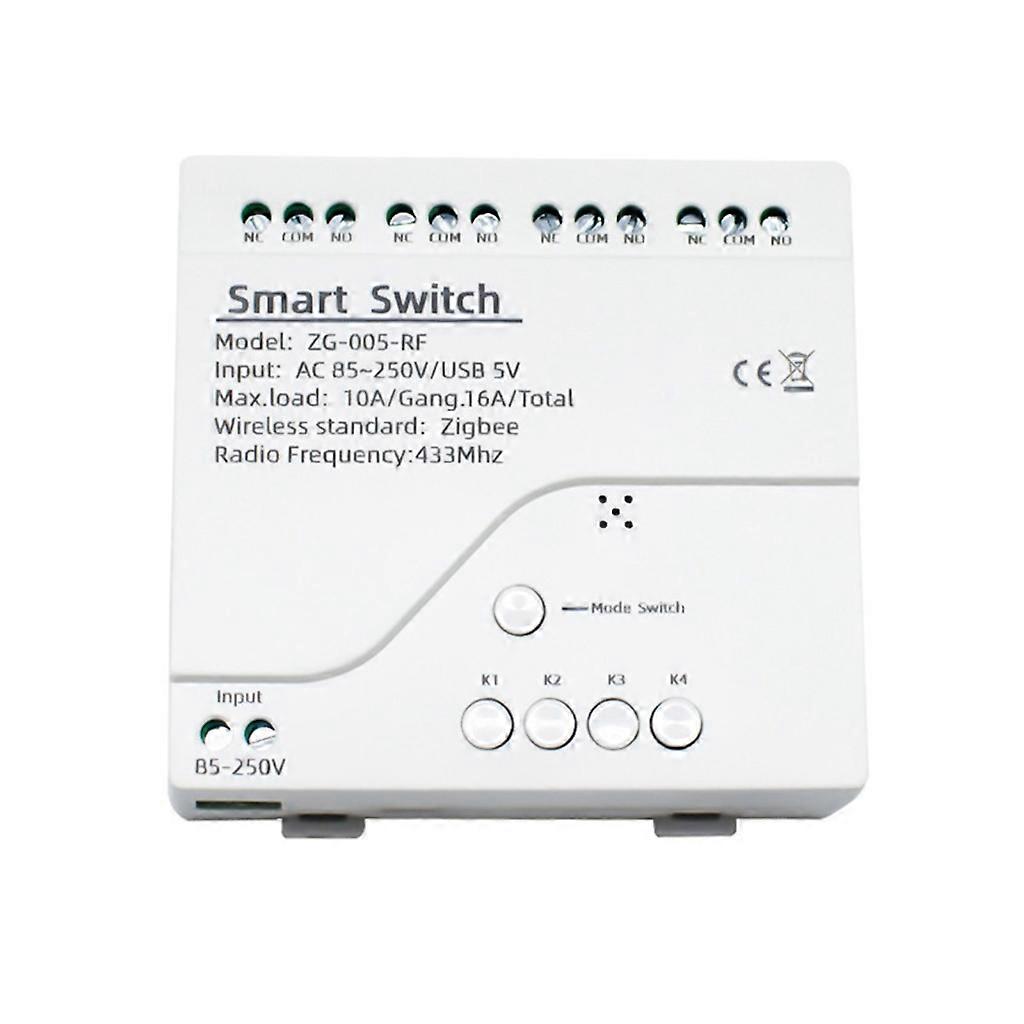 Tuya Smart 4CH RF433 Switch Switch Modules WiFi Remote Control Switch Faceplate