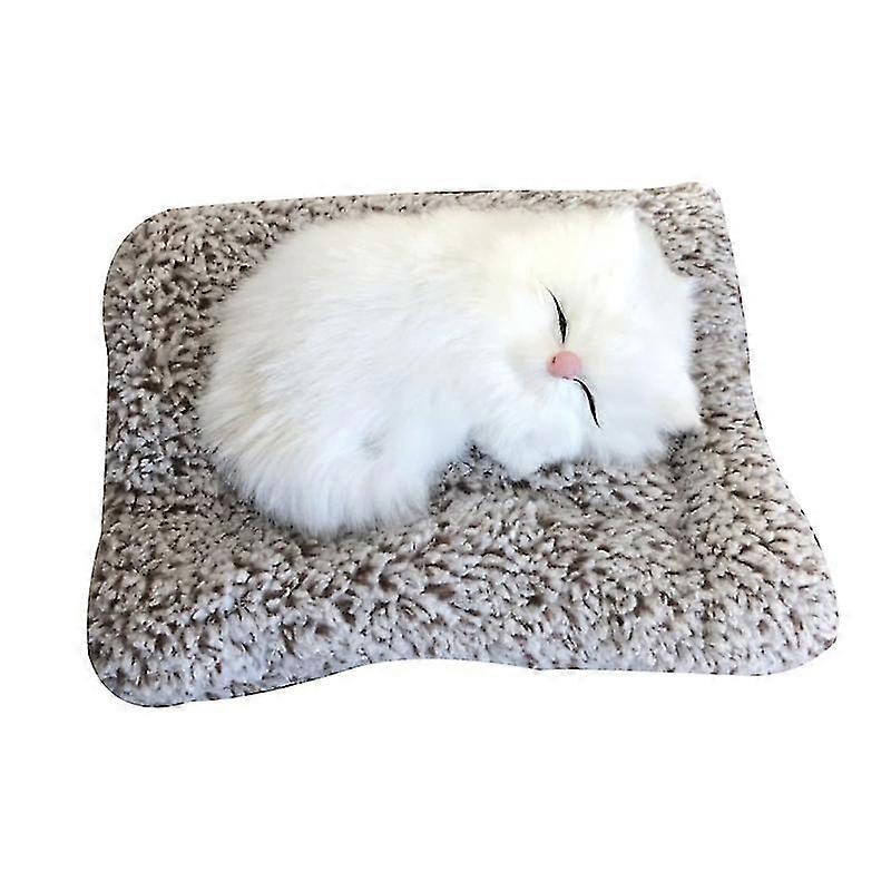Simulation Sleeping Cat Plush Bamboo Charcoal Doll Car Dashboard Decoration
