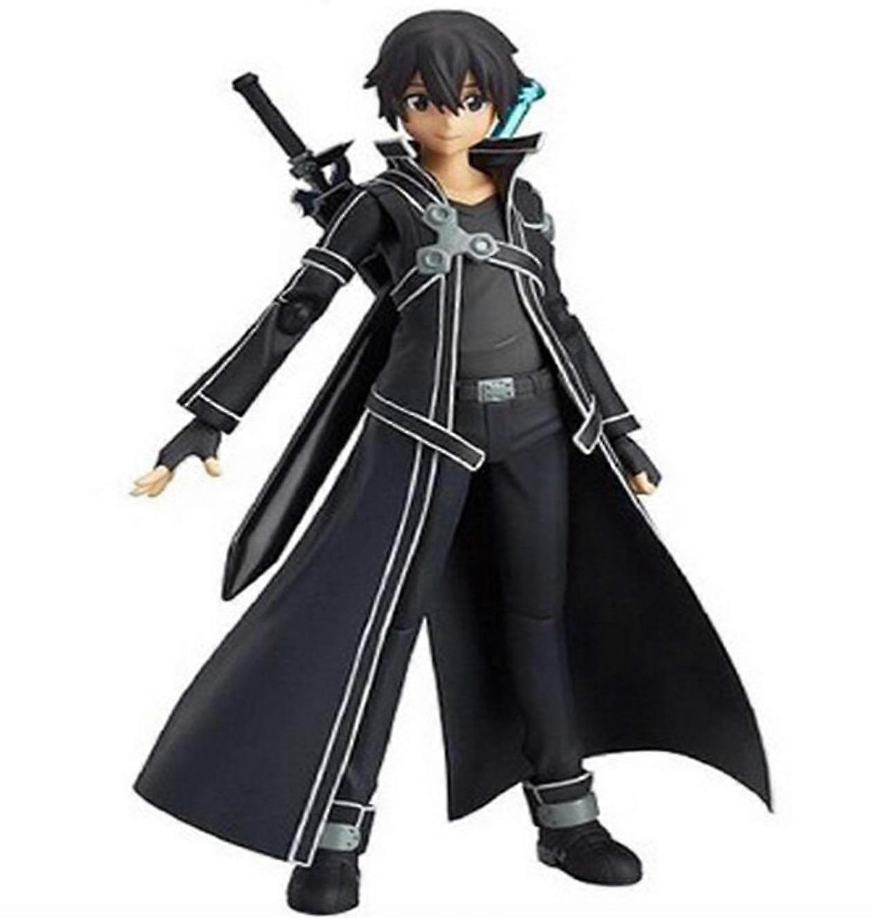 Sword Art Online Figure Kirigaya Kazuto Kirito Change Face with Accessories Collection Model Toy